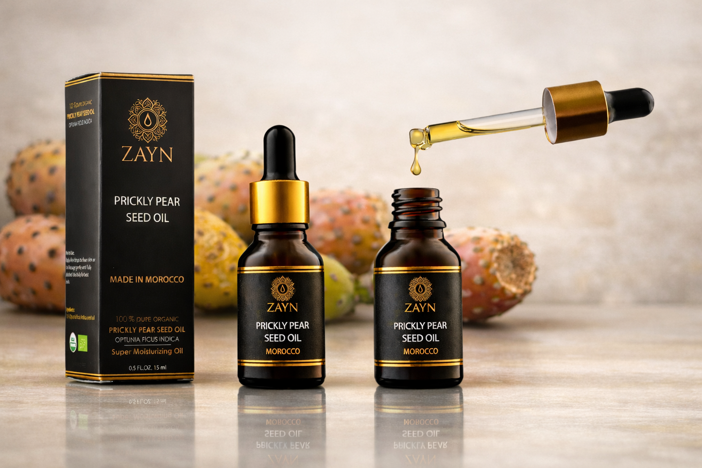 ZAYN Prickly Pear Seed Oil - Pure Moroccan beauty bottle (15ml)